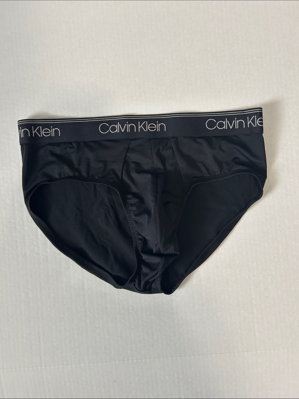 Calvin Klein Black Men's Brief with Logo Waistband